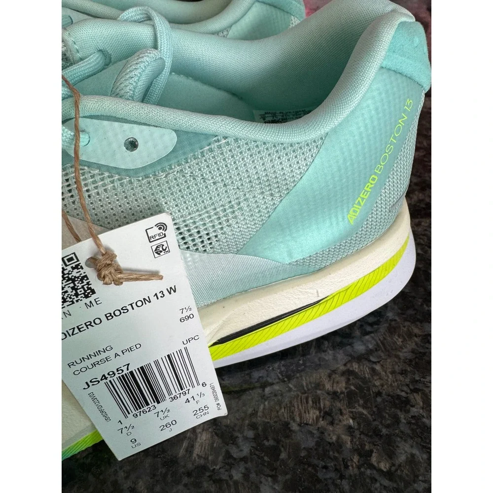 Adidas Adizero Boston‎ 13 W Mint Green Running Shoes JS4957 Womens 9 NEW